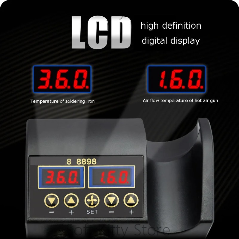 750W 2 in 1 Alat Solder dan Pi - 2 In 1 Soldering Rework Station 750W ulasan dan harga